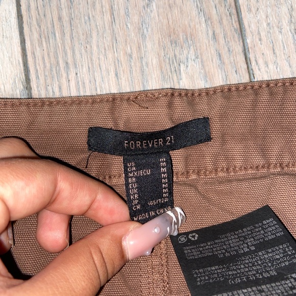 Brown skirt with corduroy pockets - Picture 4 of 4